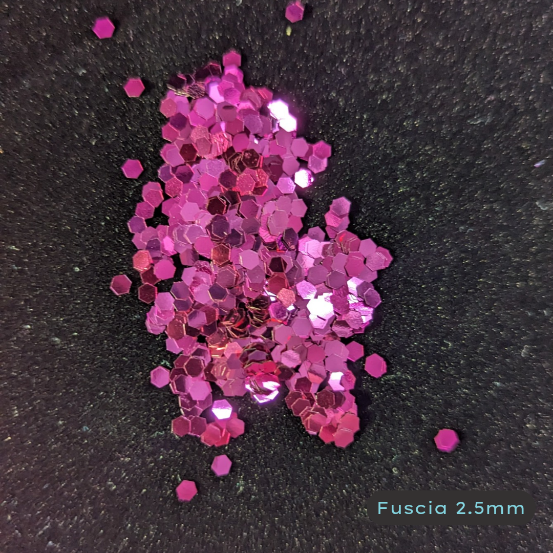 Fuchsia 2.5mm Biodegradable Glitter