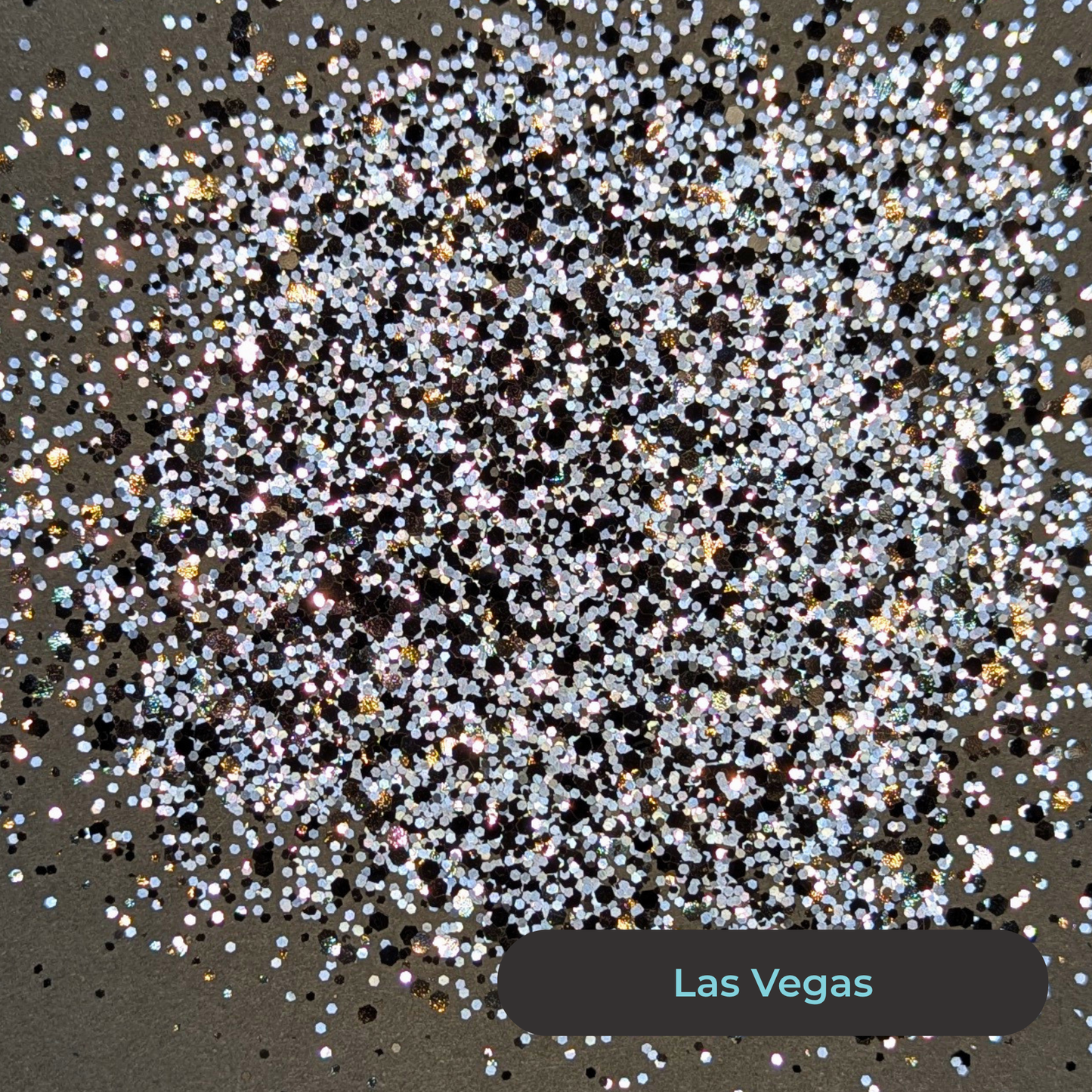 Biodegradable Glitter - Vegas - Silver Black