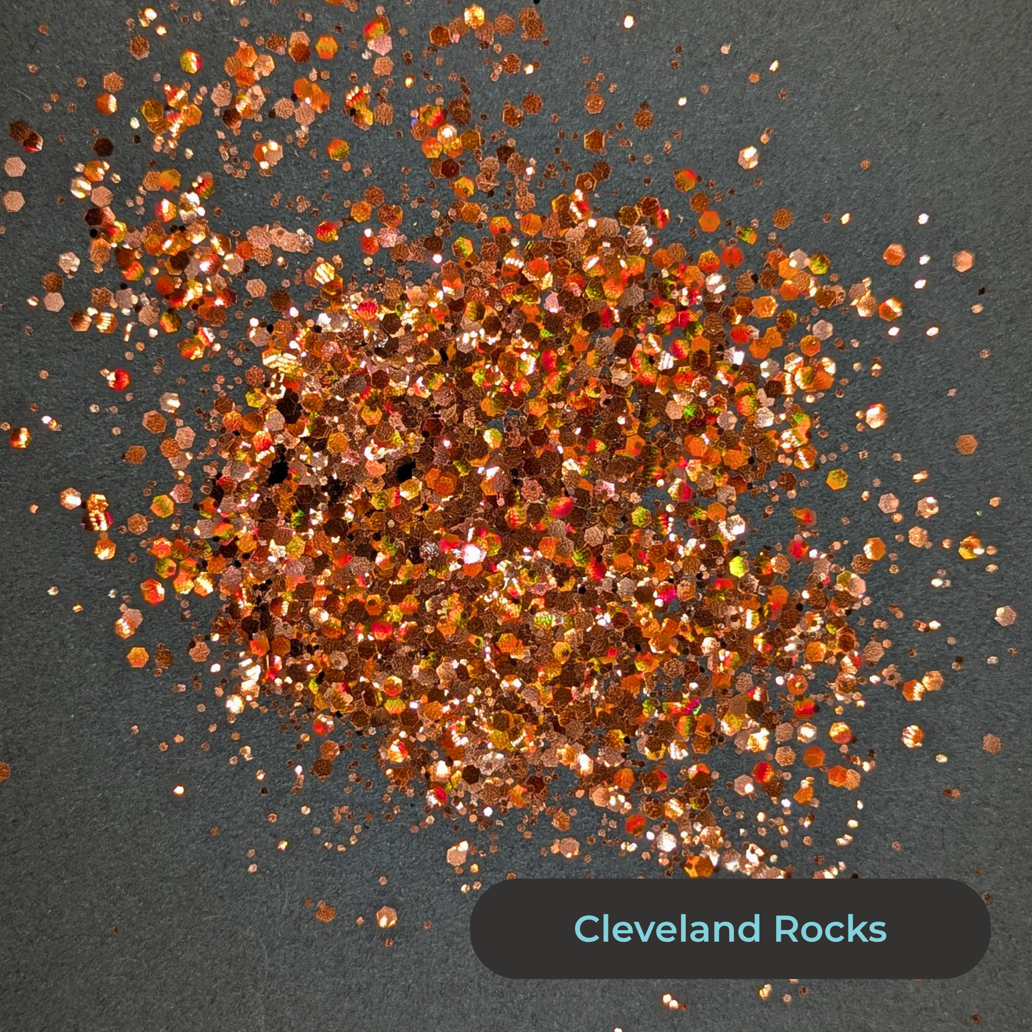 Biodegradable Glitter - Cleveland Rocks Brown Orange