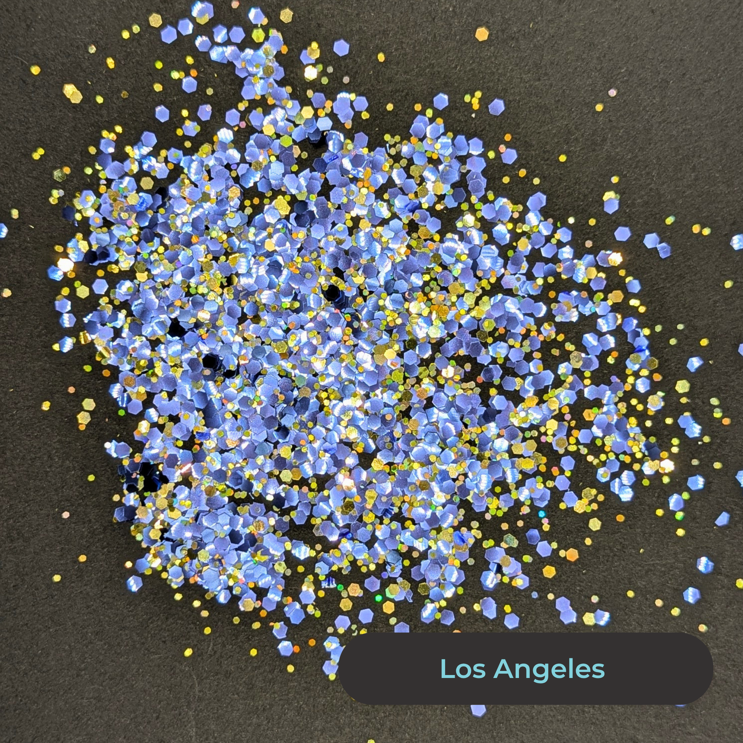 Biodegradable Glitter - Los Angeles- Gold Light Blue