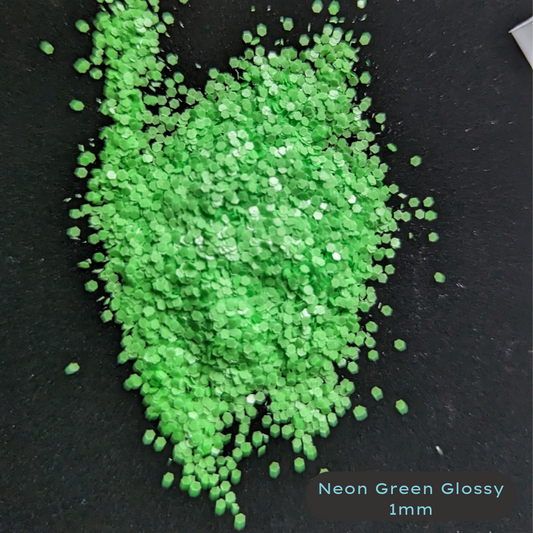 Neon Green Small Biodegradable Glitter Blacklight 1.0 mm
