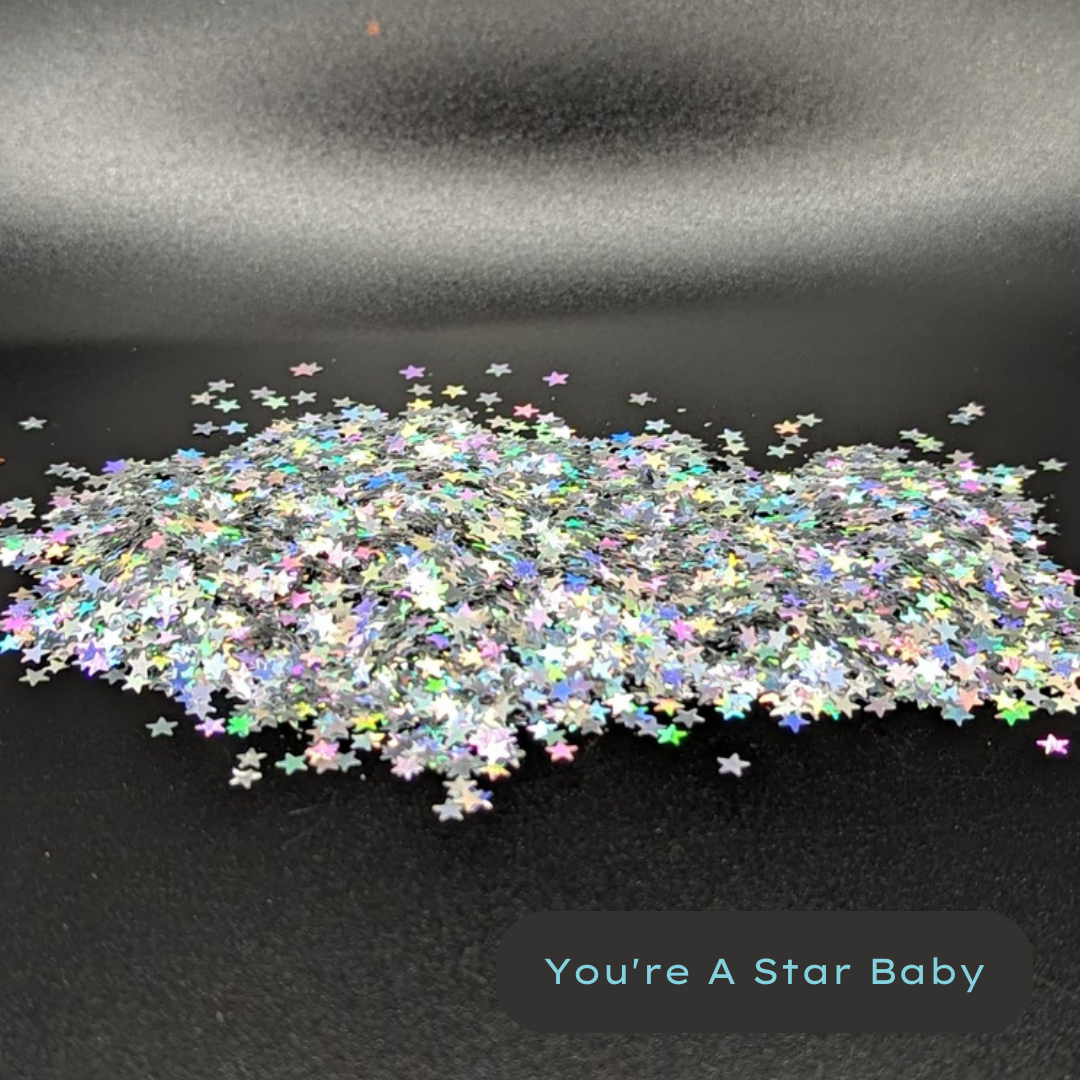 star shaped soap glitter