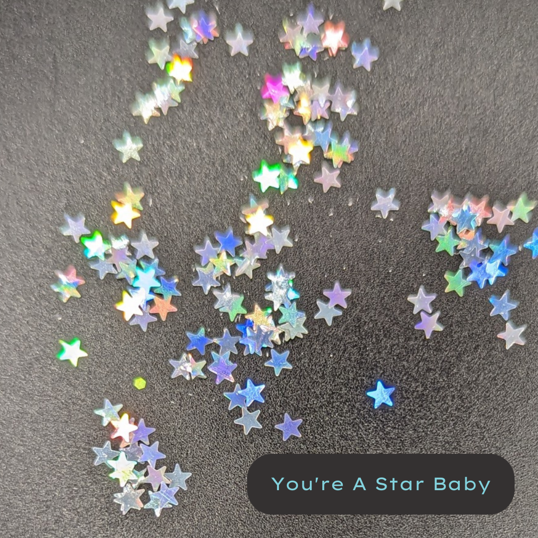 You're a Star - Silver Holographic Star Shaped Biodegradable Glitter