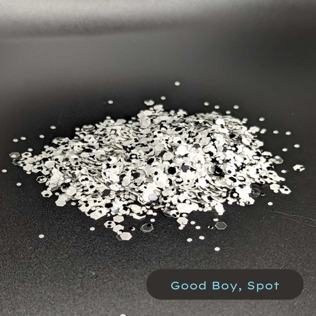 Biodegradable Glitter-Good Boy, Spot - Black White
