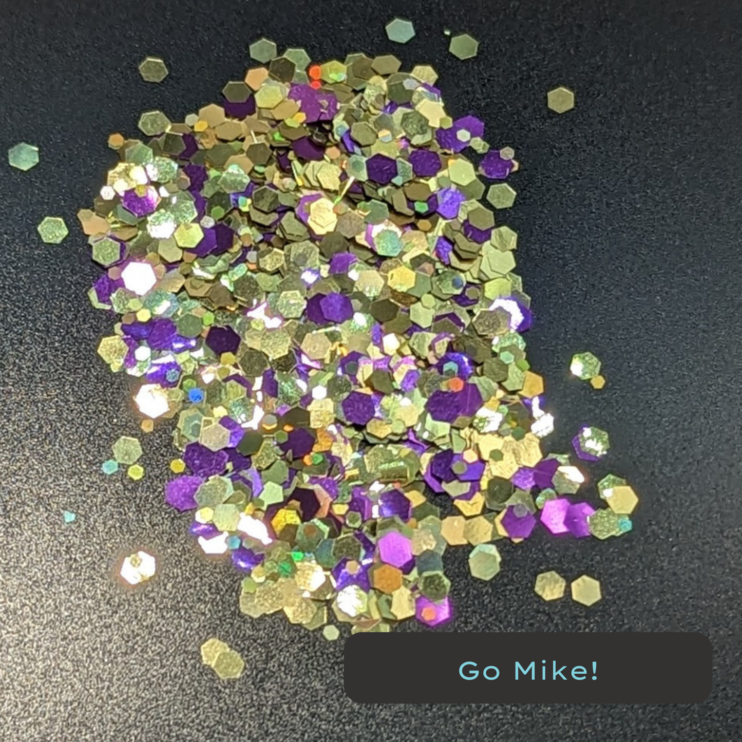 Go Mike! Gold and Purple Biodegradable Eco Glitter