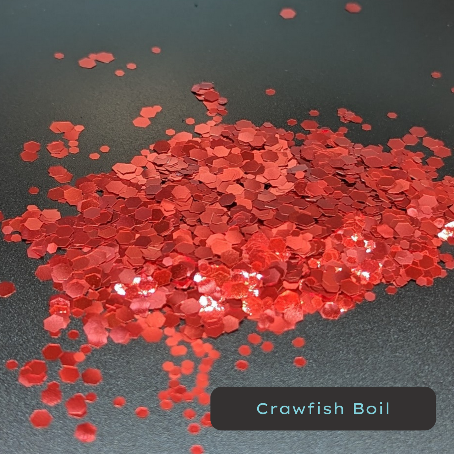 red metallic biodegradable glitter