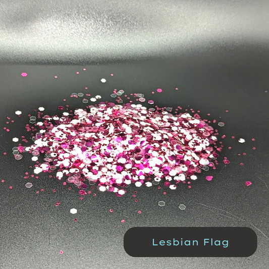 Lesbian Pride Flag Eco Glitter