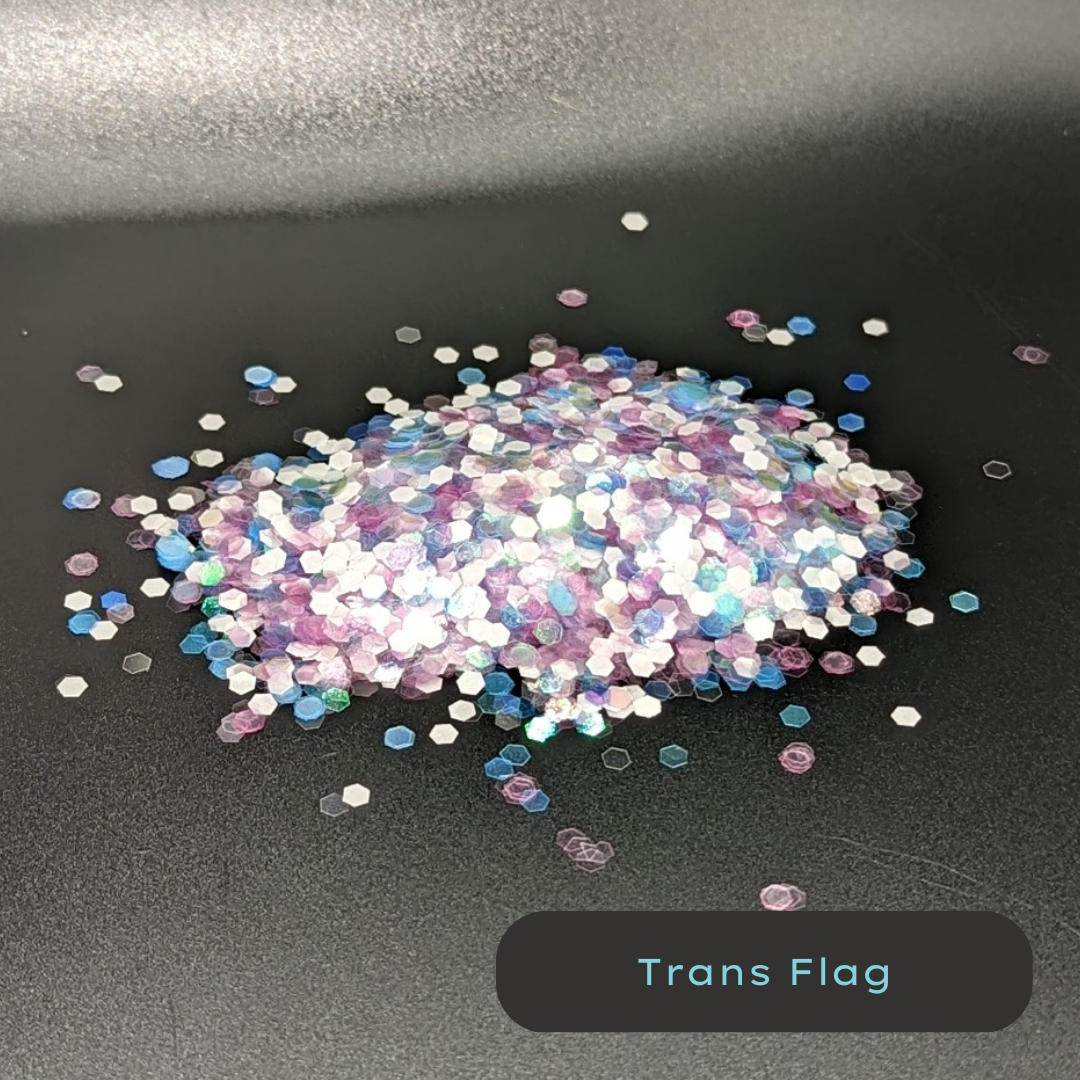 Trans Pride Flag Eco Glitter