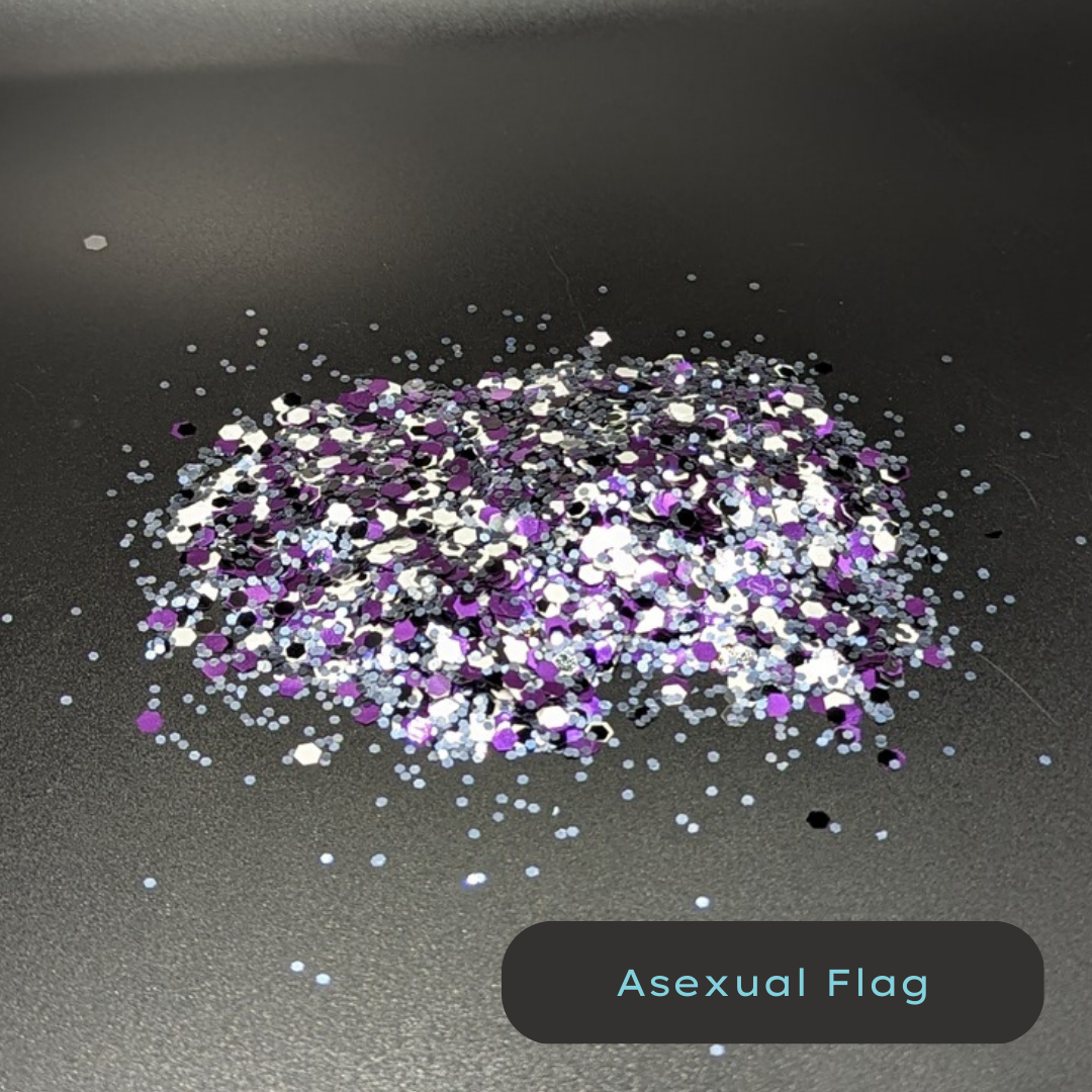 Asexual Pride Flag - Biodegradable Glitter -Eco Glitter