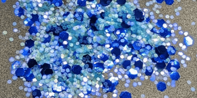 Blue biodegradable eco glitter 