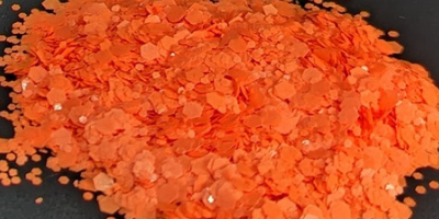 orange biodegradable eco glitter