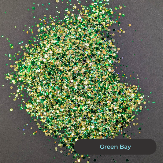 Biodegradable Glitter - Green Bay - Green gold