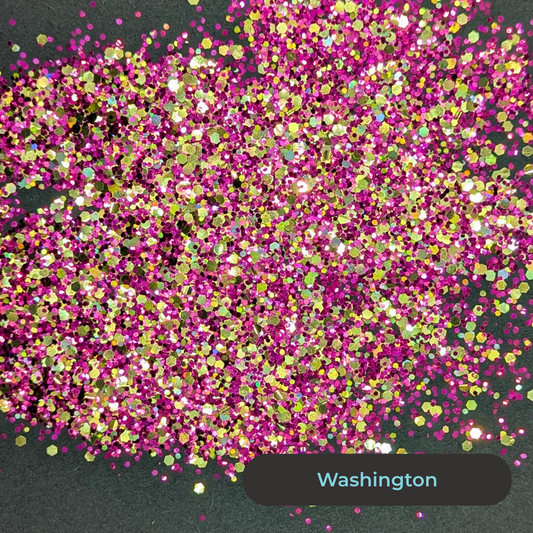Biodegradable Glitter - Washington- Gold Maroon