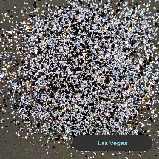 Biodegradable Glitter - Vegas - Silver Black