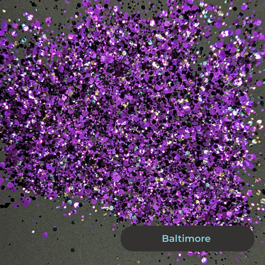 Biodegradable Glitter - Baltimore Purple Black