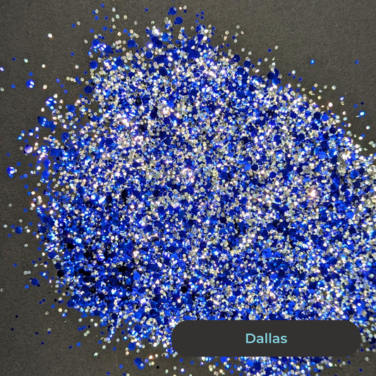 Biodegradable Glitter - Dallas- blue silver