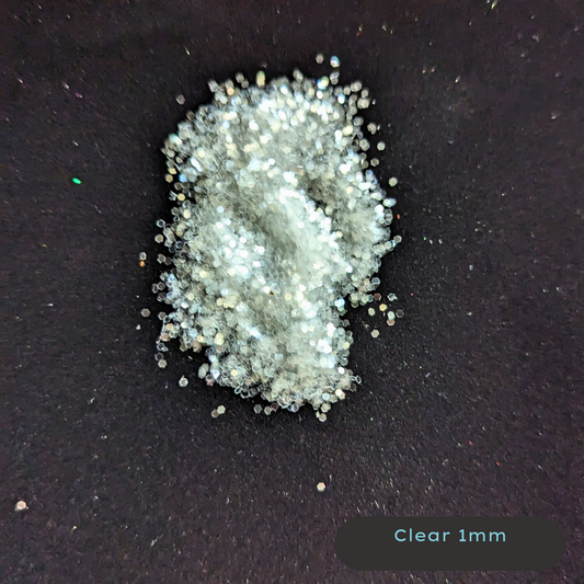 Clear Fine Biodegradable Glitter 1 mm