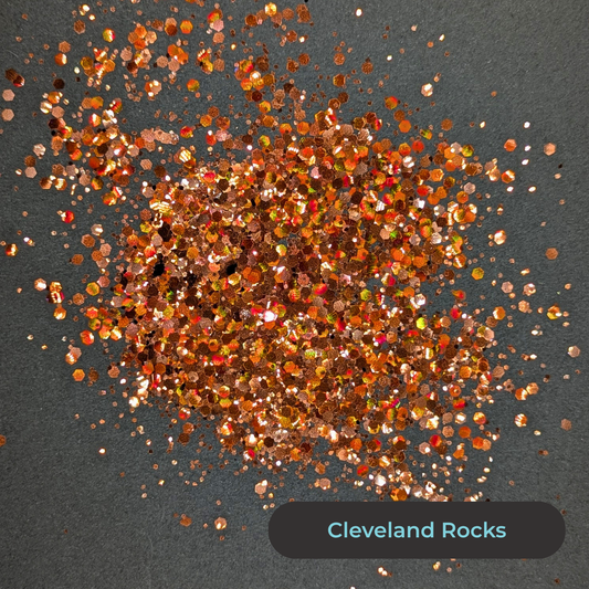 Biodegradable Glitter - Cleveland Rocks Brown Orange