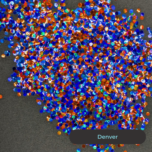 Biodegradable Glitter - Denver- Blue Orange