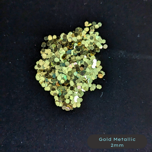 Gold Metallic Chunky Biodegradable Glitter 2.0 mm