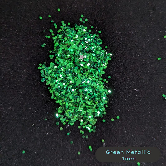 Green Metallic 1mm Biodegradable Glitter