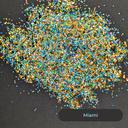 Biodegradable Glitter - Miami - Orange Turquoise