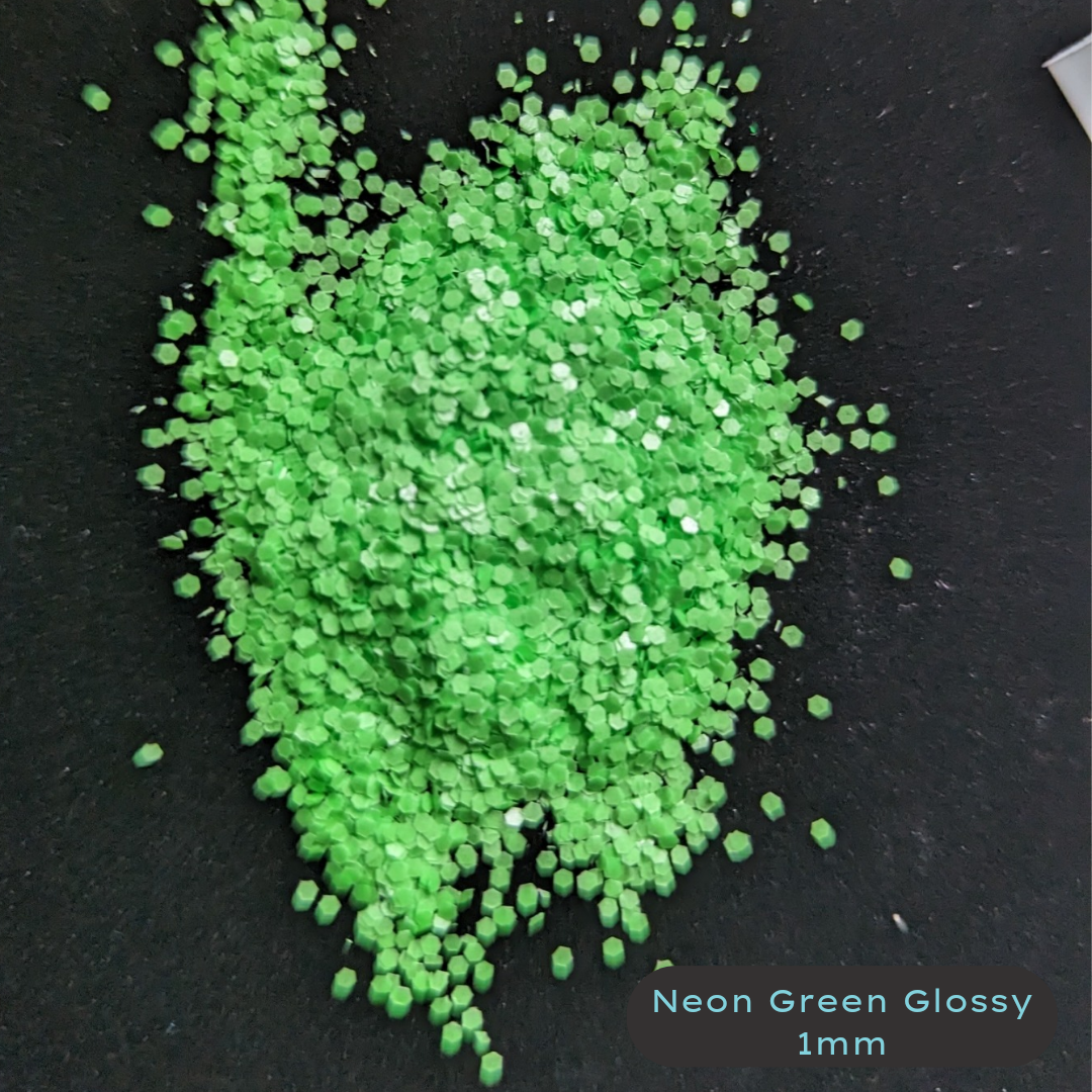 Neon Green Small Biodegradable Glitter Blacklight 1.0 mm