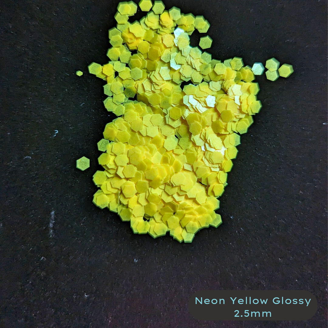 Neon Yellow Chunky Biodegradable Glitter Blacklight 2.0 mm