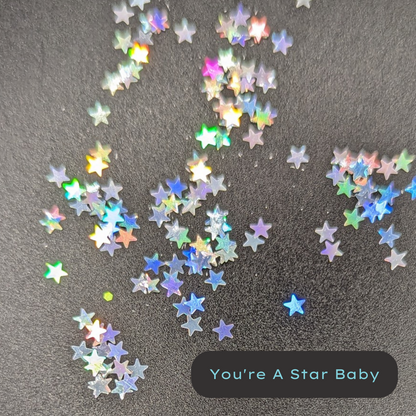 You're a Star - Silver Holographic Star Shaped Biodegradable Glitter