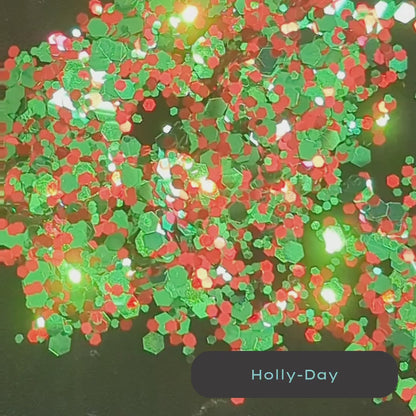 Holly-Day Red and Green Christmas Eco Glitter