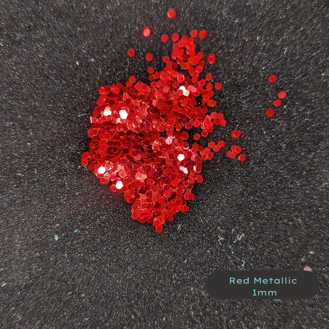 Red Metallic 1mm Biodegradable Glitter