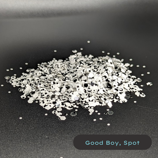 Biodegradable Glitter-Good Boy, Spot - Black White