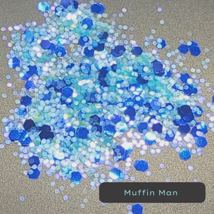 Muffin Man Blue Iridescent Eco Glitter