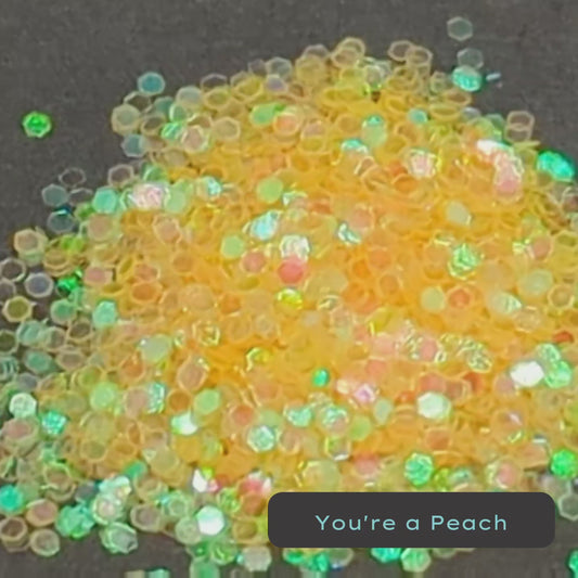 You're A Peach Iridescent Eco Glitter