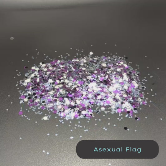 Asexual Pride Flag - Biodegradable Glitter -Eco Glitter