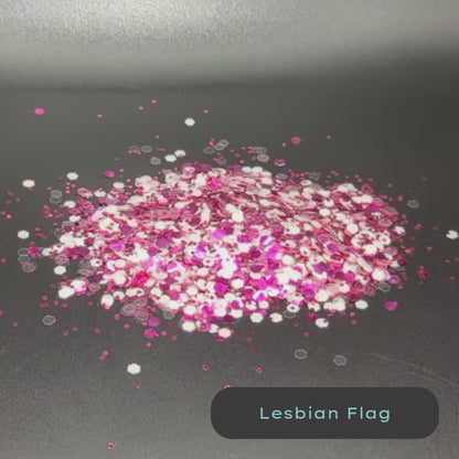 Lesbian Pride Flag Eco Glitter