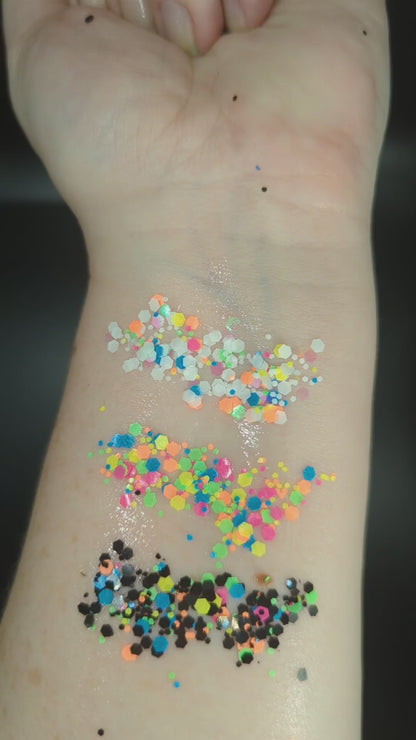 Neon Leopard Rainbow BlackLight Biodegradable Eco Glitter