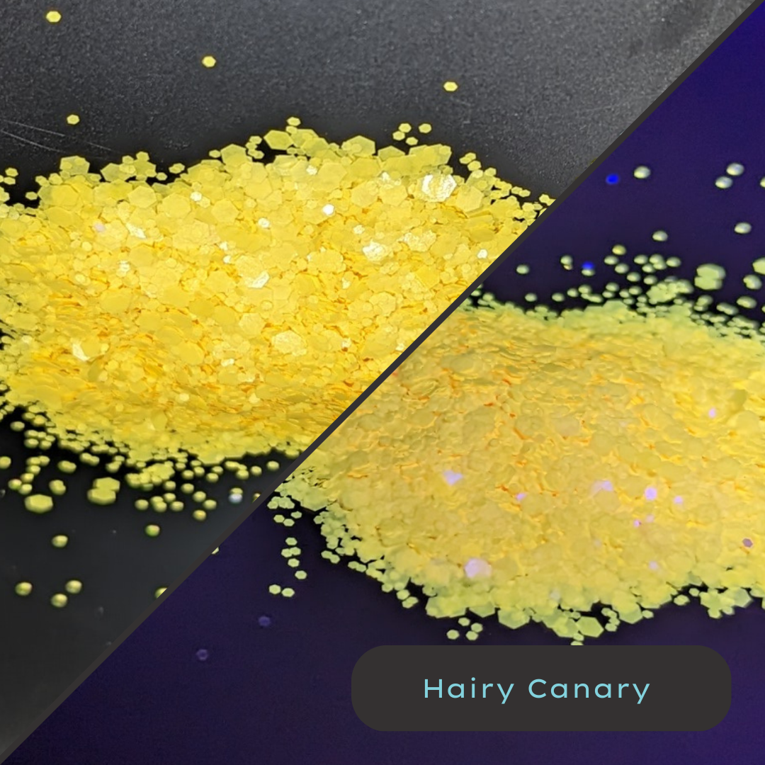 Hairy Canary Yellow BlackLight Biodegradable Eco Glitter