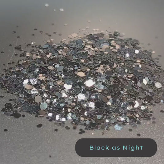 Black as Night -Biodegradable Glitter