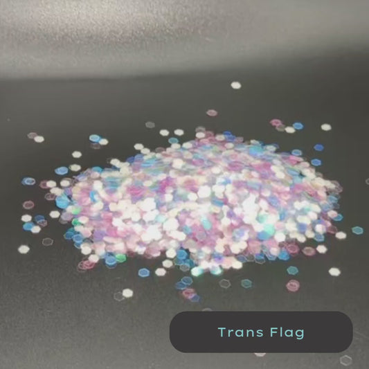 Trans Pride Flag Eco Glitter