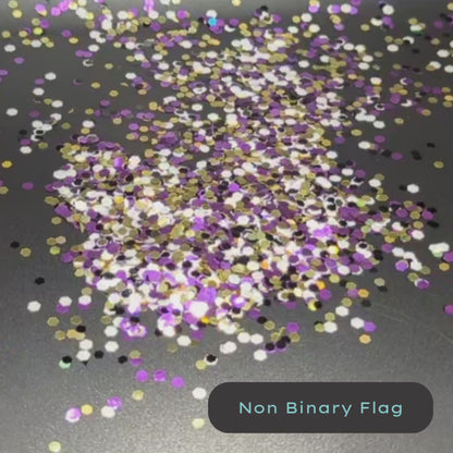 Non Binary Pride Flag Eco Glitter