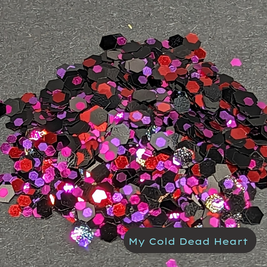 My Cold Dead Heart pink black Biodegradable Eco Glitter