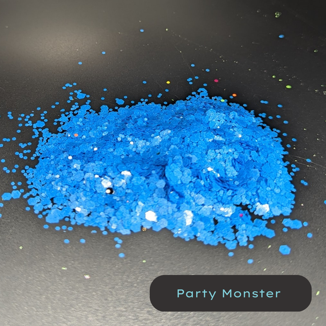 Party Monster neon blue BlackLight Biodegradable Eco Glitter