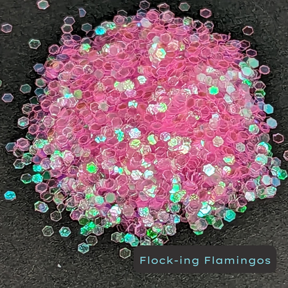 Flocking Flamingo Pink Iridescent Eco Glitter