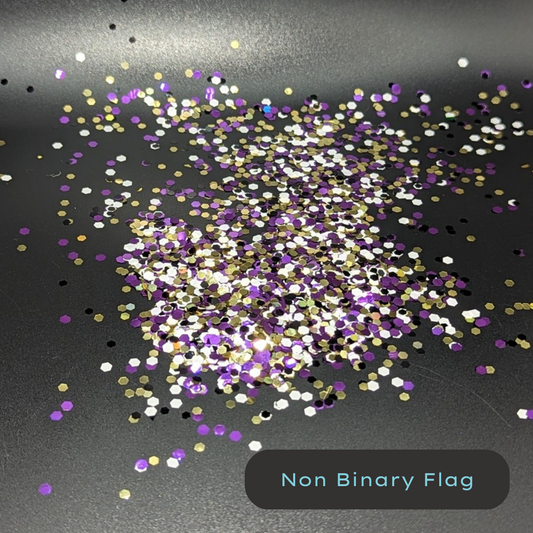 Non Binary Pride Flag Eco Glitter