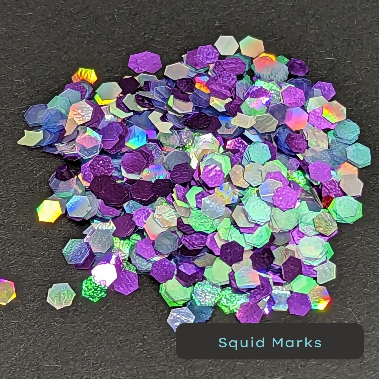 Squid Marks Purple Holographic Metallic and Iridescent Eco Glitter